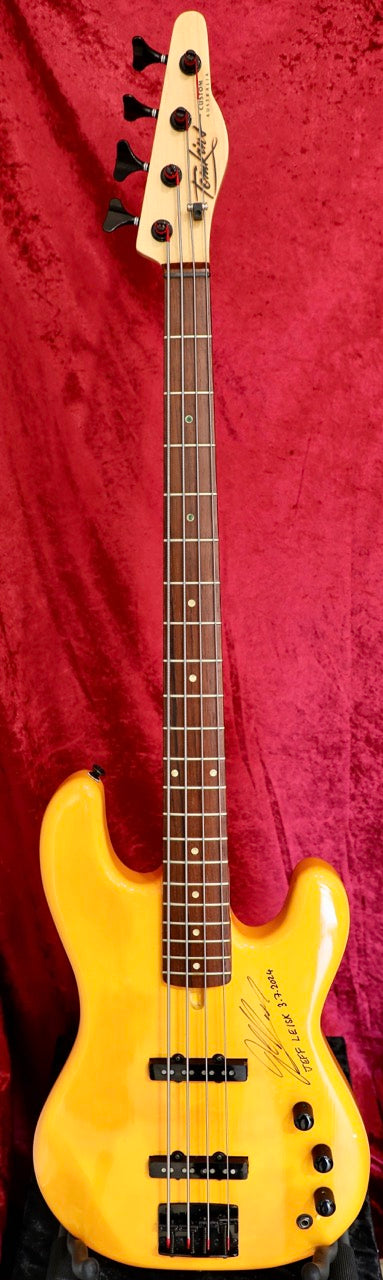 Tompkins Custom Australia 4-String Bass Signed Jeff Leisk