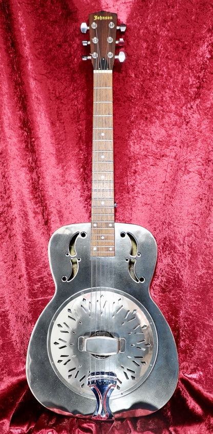 Johnson JM-998 Metal Body Resonator Guitar (Excellent Condition)